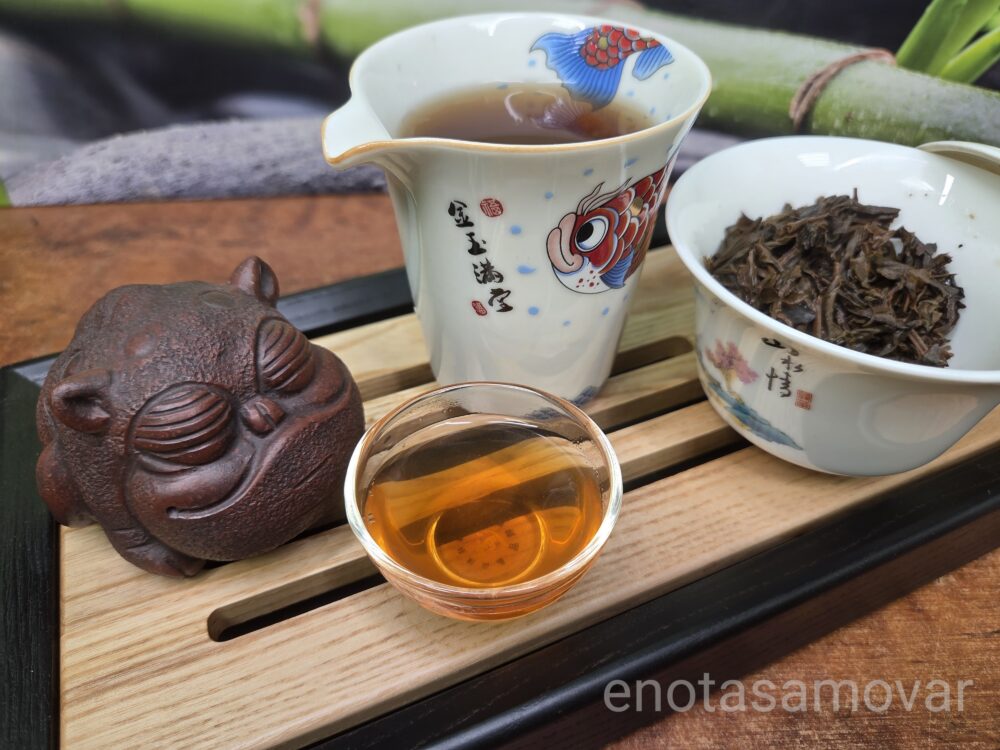 Шен пуэр Людачашань "Золотые рыбки" (357 г, 2011 г) — изображение 6