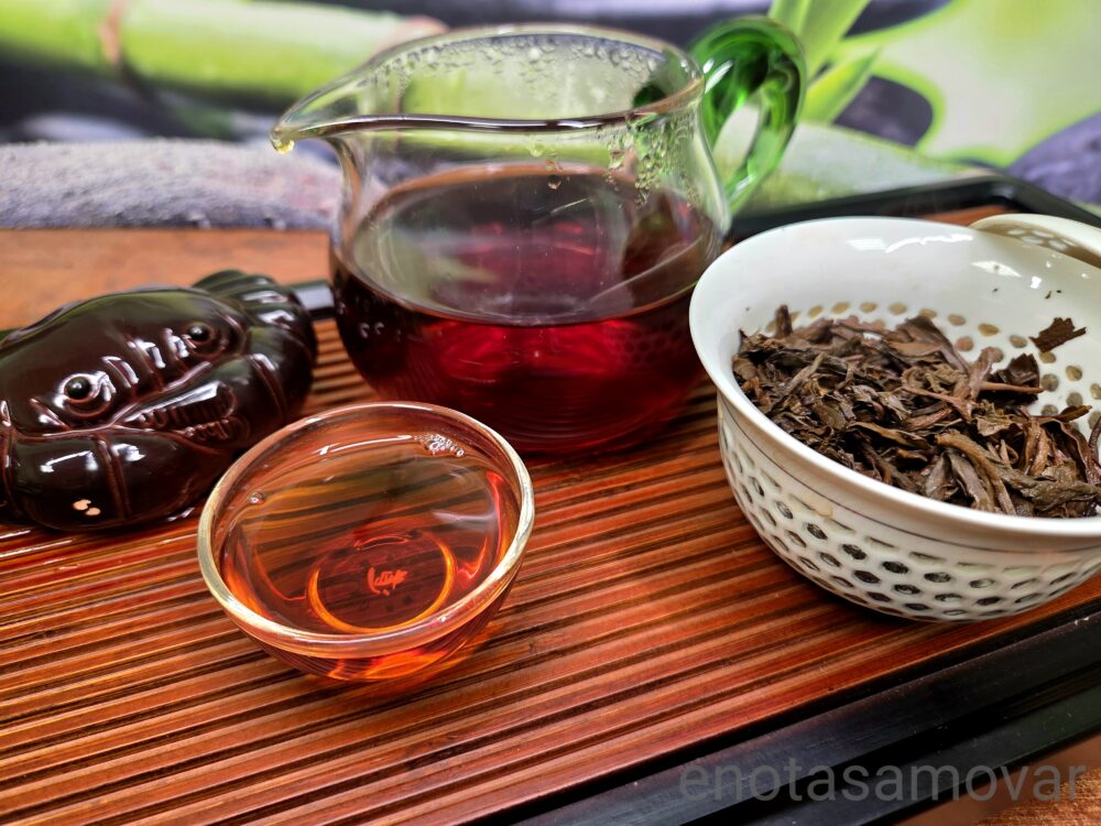 Шен пуэр Мэнку "Вино из древесных листьев" (400 г, 2007 г) — изображение 4